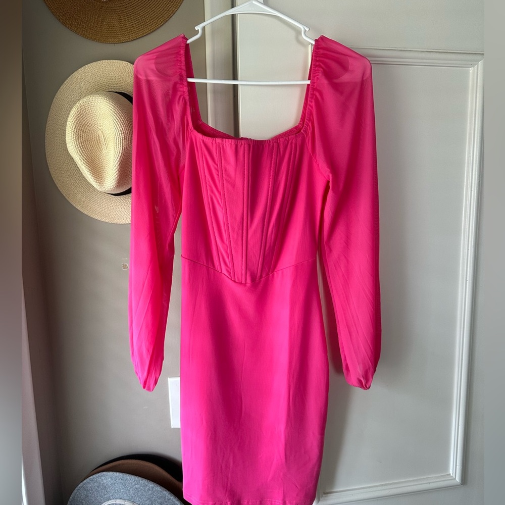 Brand new pink corset top dress